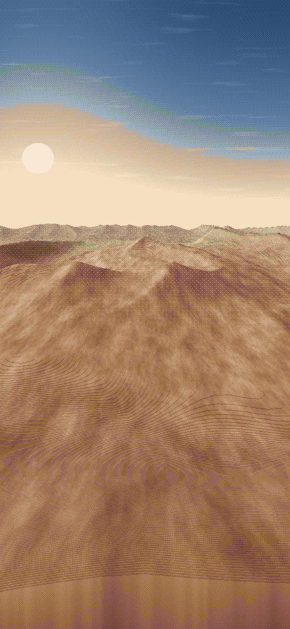 Wild Dunes rendered as a tall phone wallpaper